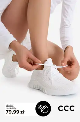 CCC - gazetka promocyjna Białe i brązowe SNEAKERSY damskie od soboty 19.09  - strona 2
