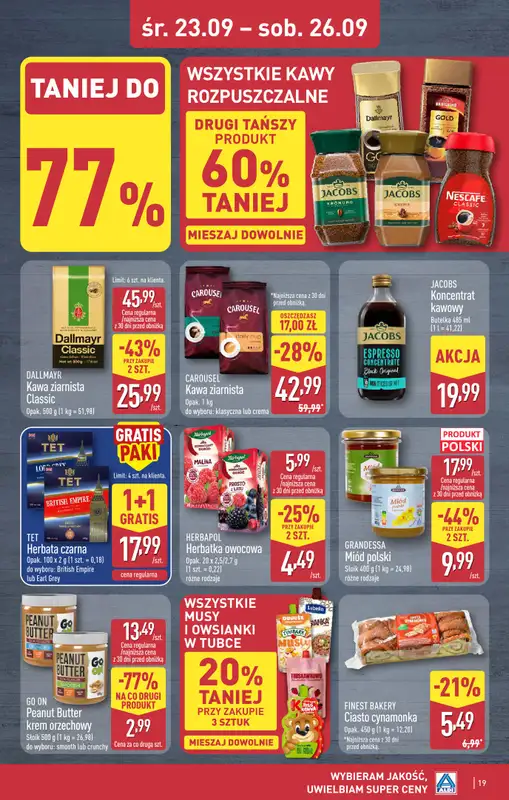 Aldi - gazetka promocyjna Bolesławiec, Aleja Tysiąclecia 49, WIELKIE OTWARCIE już w ŚRODĘ 23.09! od środy 23.09 do soboty 26.09 - strona 19
