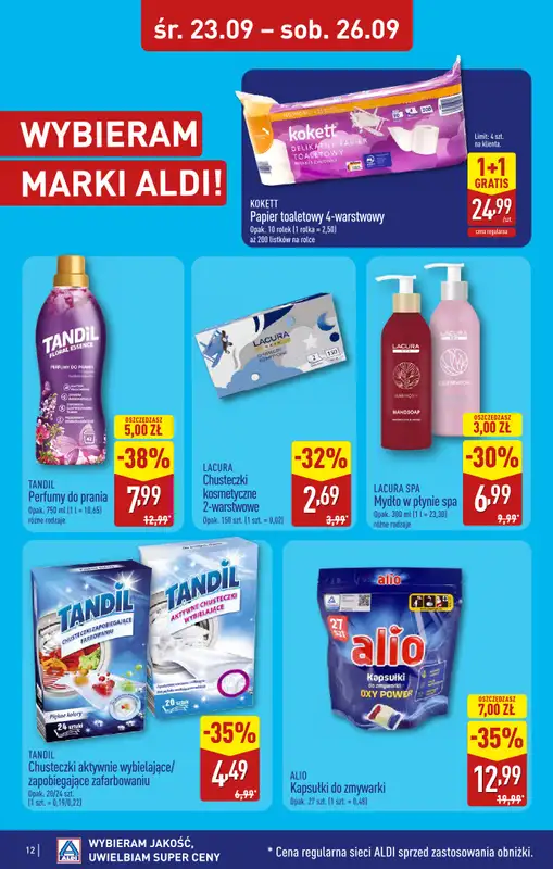 Aldi - gazetka promocyjna Bolesławiec, Aleja Tysiąclecia 49, WIELKIE OTWARCIE już w ŚRODĘ 23.09! od środy 23.09 do soboty 26.09 - strona 12