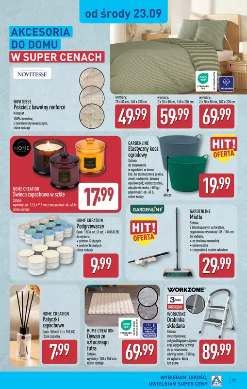 Aldi - gazetka promocyjna Bolesławiec, Aleja Tysiąclecia 49, WIELKIE OTWARCIE już w ŚRODĘ 23.09! od środy 23.09 do soboty 26.09 - strona 27