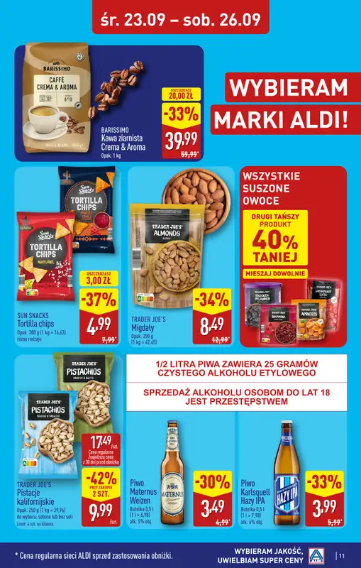 Aldi - gazetka promocyjna Bolesławiec, Aleja Tysiąclecia 49, WIELKIE OTWARCIE już w ŚRODĘ 23.09! od środy 23.09 do soboty 26.09 - strona 11
