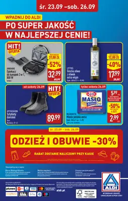 Aldi - gazetka promocyjna Bolesławiec, Aleja Tysiąclecia 49, WIELKIE OTWARCIE już w ŚRODĘ 23.09! od środy 23.09 do soboty 26.09 - strona 32