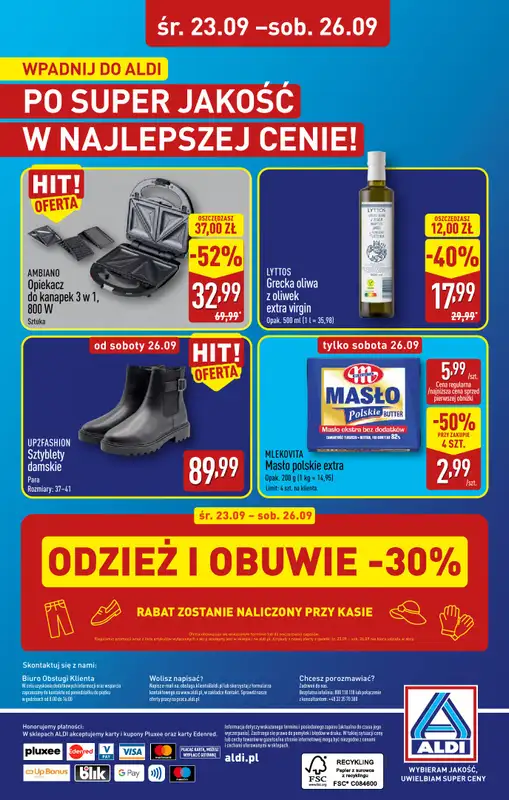 Aldi - gazetka promocyjna Bolesławiec, Aleja Tysiąclecia 49, WIELKIE OTWARCIE już w ŚRODĘ 23.09! od środy 23.09 do soboty 26.09 - strona 32