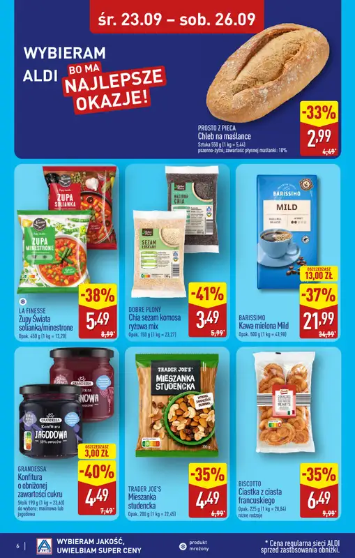 Aldi - gazetka promocyjna Bolesławiec, Aleja Tysiąclecia 49, WIELKIE OTWARCIE już w ŚRODĘ 23.09! od środy 23.09 do soboty 26.09 - strona 6