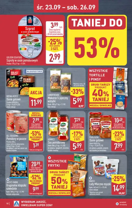 Aldi - gazetka promocyjna Bolesławiec, Aleja Tysiąclecia 49, WIELKIE OTWARCIE już w ŚRODĘ 23.09! od środy 23.09 do soboty 26.09 - strona 18