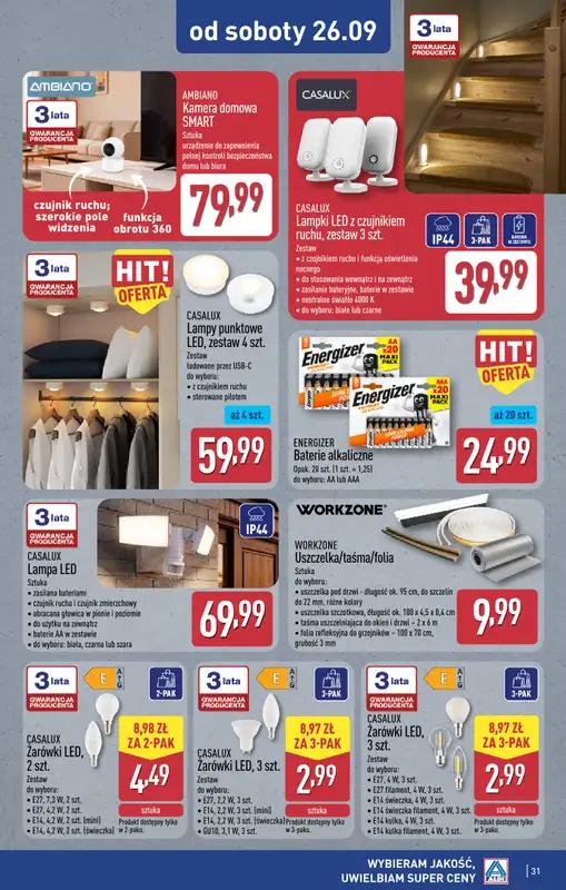 Aldi - gazetka promocyjna Bolesławiec, Aleja Tysiąclecia 49, WIELKIE OTWARCIE już w ŚRODĘ 23.09! od środy 23.09 do soboty 26.09 - strona 31