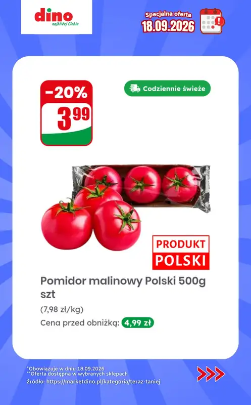 Dino - gazetka promocyjna Specjalna oferta na 18.09.2026 - promocje spoza gazetki od piątku 18.09 do piątku 18.09 - strona 5