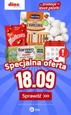 Dino - gazetka promocyjna Specjalna oferta na 18.09.2026 - promocje spoza gazetki od piątku 18.09 do piątku 18.09