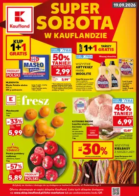 Kaufland - gazetka promocyjna Oferta Kaufland - SUPER SOBOTA od soboty 19.09 do soboty 19.09