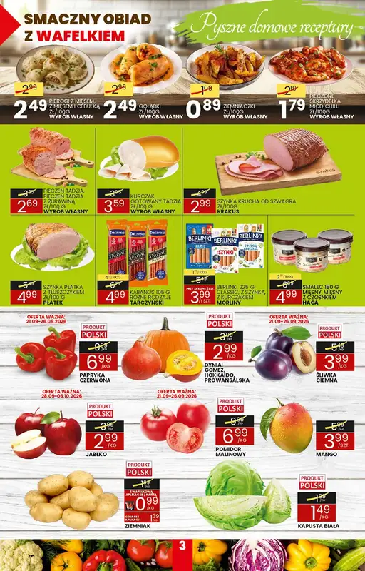 Wafelek - gazetka promocyjna Gazetka od poniedziałku 21.09 do soboty 03.10 - strona 3