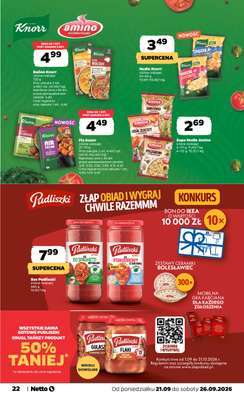 Netto - gazetka promocyjna Gazetka Spożywcza od poniedziałku 21.09 do soboty 26.09 - strona 22
