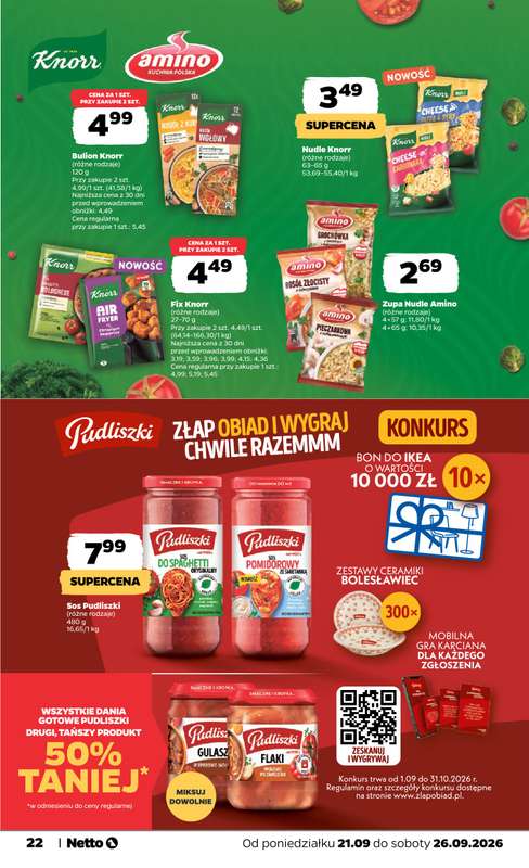 Netto - gazetka promocyjna Gazetka Spożywcza od poniedziałku 21.09 do soboty 26.09 - strona 22