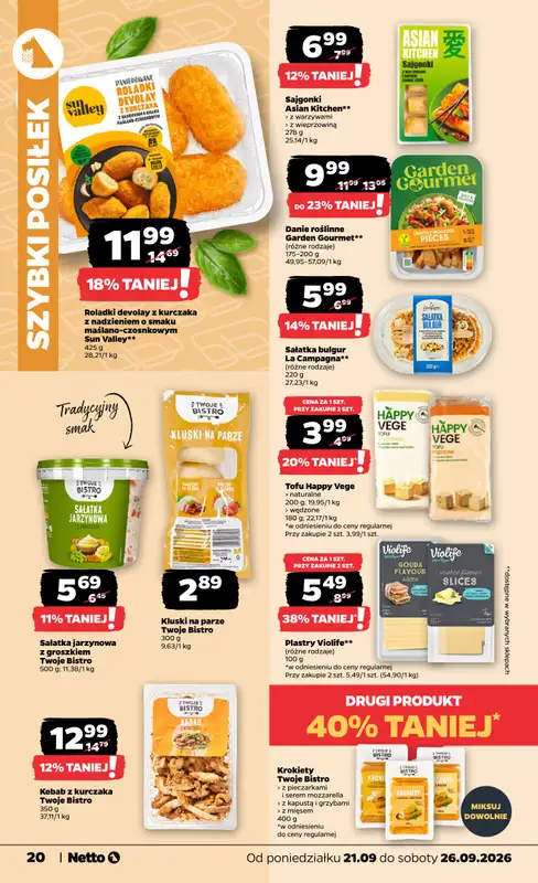Netto - gazetka promocyjna Gazetka Spożywcza od poniedziałku 21.09 do soboty 26.09 - strona 20