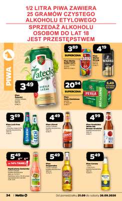 Netto - gazetka promocyjna Gazetka Spożywcza od poniedziałku 21.09 do soboty 26.09 - strona 34