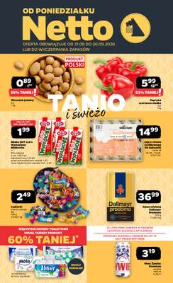 Netto - gazetka promocyjna Gazetka Spożywcza od poniedziałku 21.09 do soboty 26.09