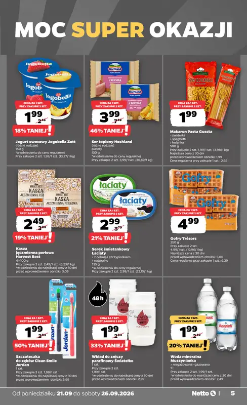 Netto - gazetka promocyjna Gazetka Spożywcza od poniedziałku 21.09 do soboty 26.09 - strona 5