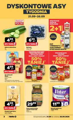 Netto - gazetka promocyjna Gazetka Spożywcza od poniedziałku 21.09 do soboty 26.09 - strona 2