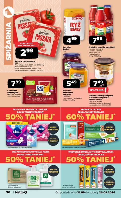 Netto - gazetka promocyjna Gazetka Spożywcza od poniedziałku 21.09 do soboty 26.09 - strona 36