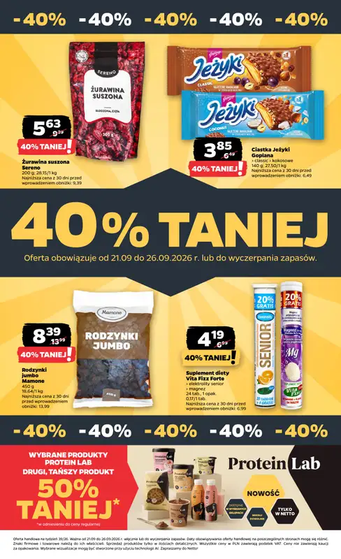 Netto - gazetka promocyjna Gazetka Spożywcza od poniedziałku 21.09 do soboty 26.09 - strona 43