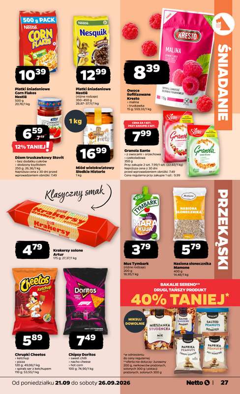 Netto - gazetka promocyjna Gazetka Spożywcza od poniedziałku 21.09 do soboty 26.09 - strona 27