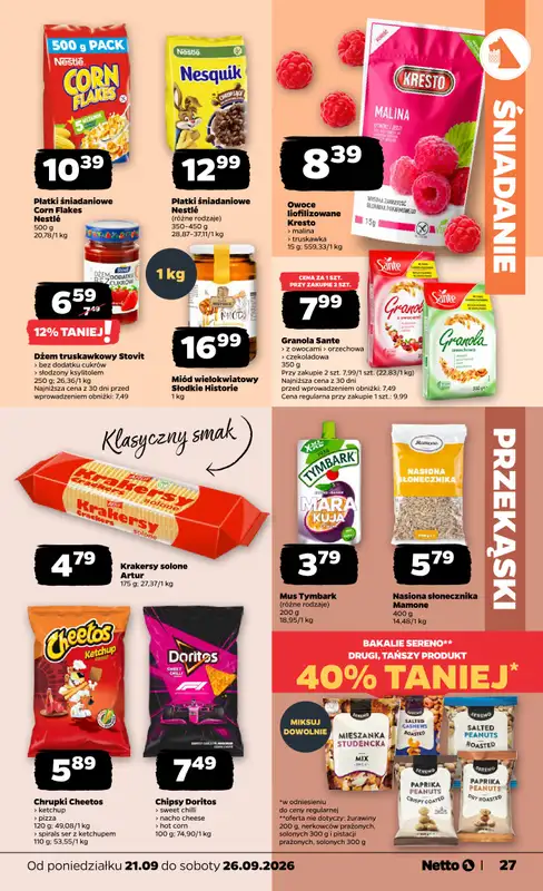 Netto - gazetka promocyjna Gazetka Spożywcza od poniedziałku 21.09 do soboty 26.09 - strona 27