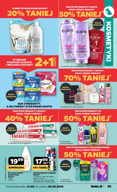 Netto - gazetka promocyjna Gazetka Spożywcza od poniedziałku 21.09 do soboty 26.09 - strona 39