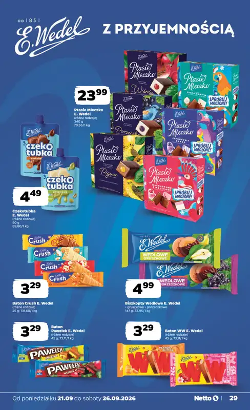Netto - gazetka promocyjna Gazetka Spożywcza od poniedziałku 21.09 do soboty 26.09 - strona 29