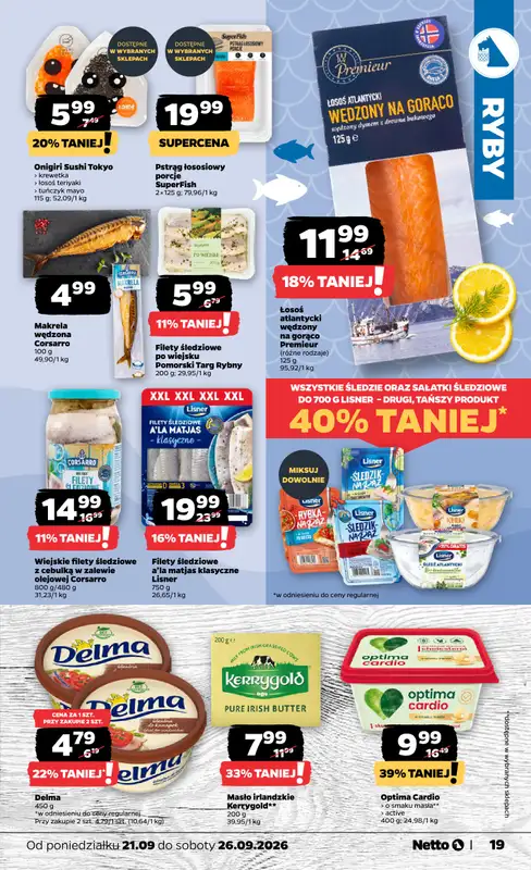 Netto - gazetka promocyjna Gazetka Spożywcza od poniedziałku 21.09 do soboty 26.09 - strona 19