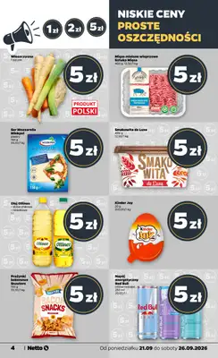 Netto - gazetka promocyjna Gazetka Spożywcza od poniedziałku 21.09 do soboty 26.09 - strona 4