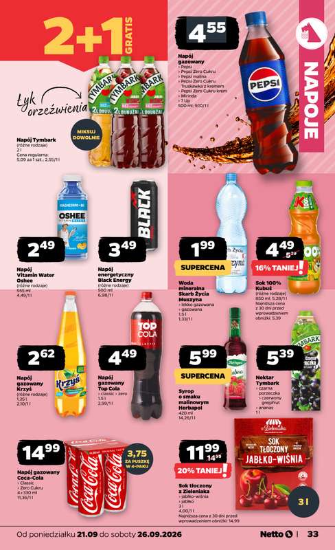 Netto - gazetka promocyjna Gazetka Spożywcza od poniedziałku 21.09 do soboty 26.09 - strona 33