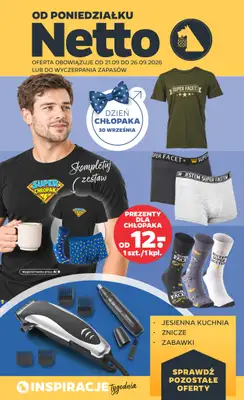 Netto - gazetka promocyjna Inspiracje tygodnia Dzień Chłopaka od poniedziałku 21.09 do soboty 26.09
