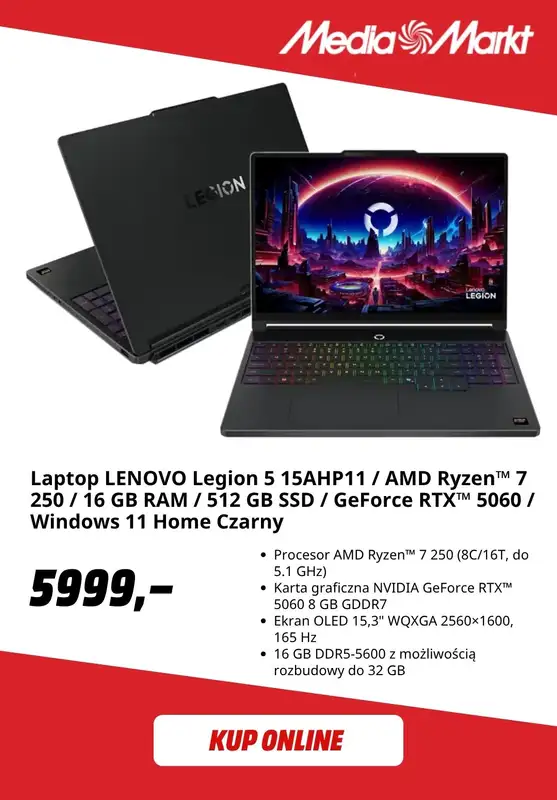 Media Markt - gazetka promocyjna Laptopy gamingowe w super cenach od piątku 18.09  - strona 10