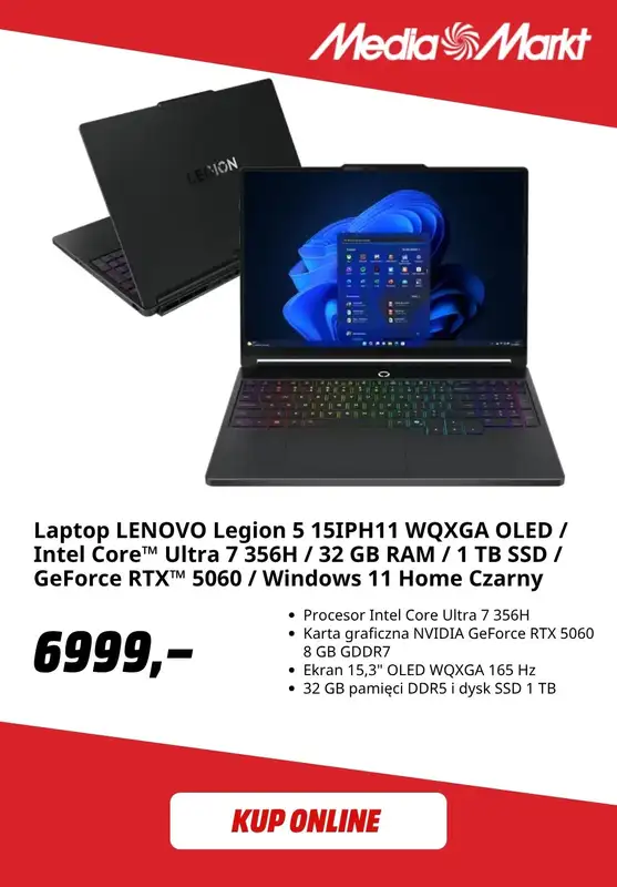 Media Markt - gazetka promocyjna Laptopy gamingowe w super cenach od piątku 18.09  - strona 7