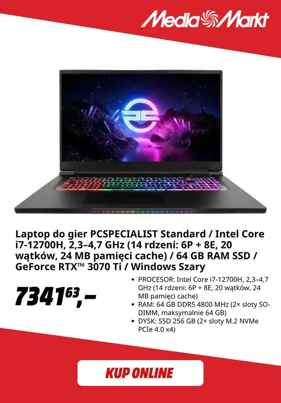 Media Markt - gazetka promocyjna Laptopy gamingowe w super cenach od piątku 18.09  - strona 3