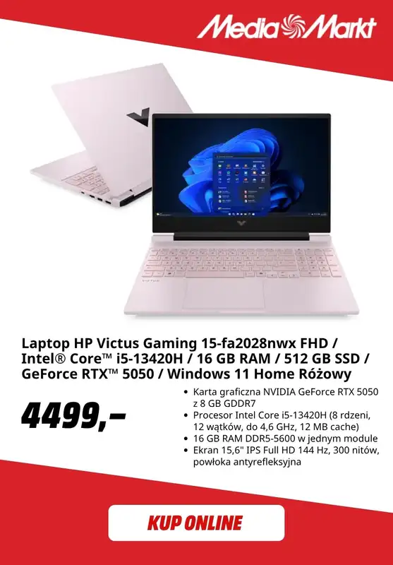Media Markt - gazetka promocyjna Laptopy gamingowe w super cenach od piątku 18.09  - strona 2