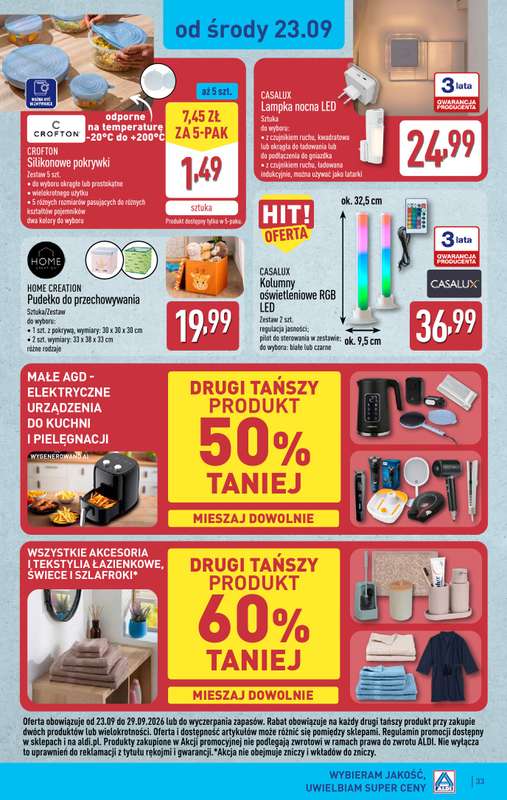 Aldi - gazetka promocyjna Pełny katalog! od poniedziałku 21.09 do soboty 26.09 - strona 33