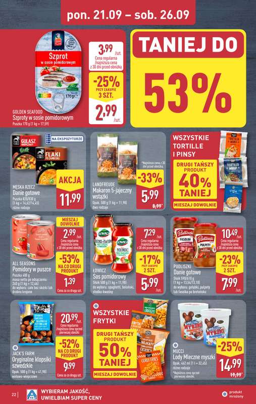 Aldi - gazetka promocyjna Pełny katalog! od poniedziałku 21.09 do soboty 26.09 - strona 22