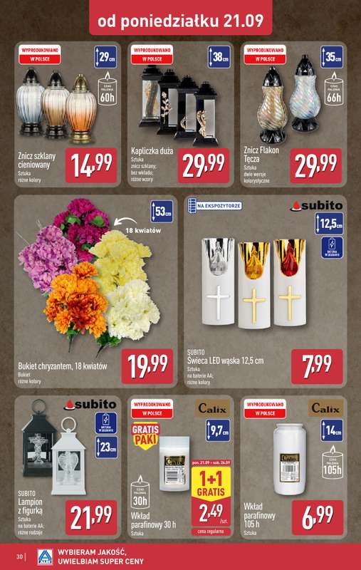 Aldi - gazetka promocyjna Pełny katalog! od poniedziałku 21.09 do soboty 26.09 - strona 30