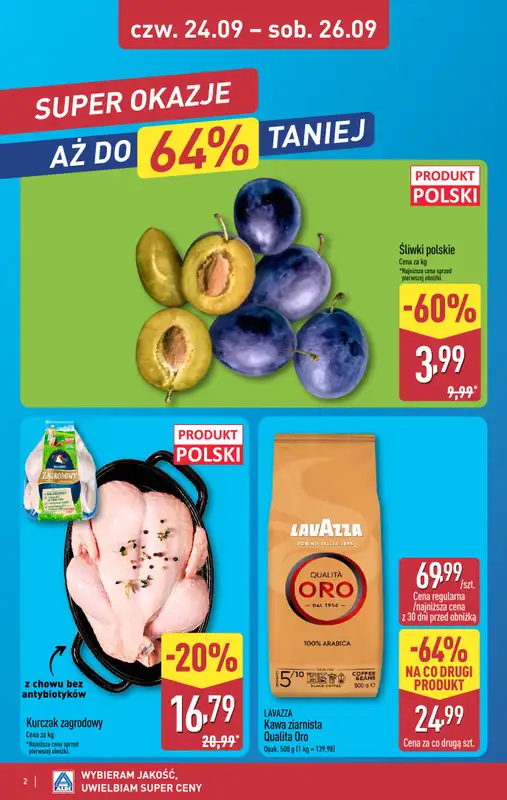 Aldi - gazetka promocyjna Weekend super cen w Aldi! od czwartku 24.09 do soboty 26.09 - strona 2
