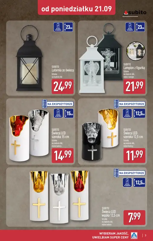 Aldi - gazetka promocyjna Światełko pamięci od poniedziałku 21.09 do soboty 26.09 - strona 3