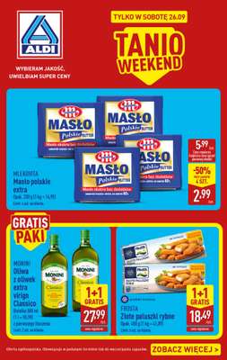Aldi - gazetka promocyjna Najlepsze oferty na sobotę w Aldi! od soboty 26.09 do soboty 26.09