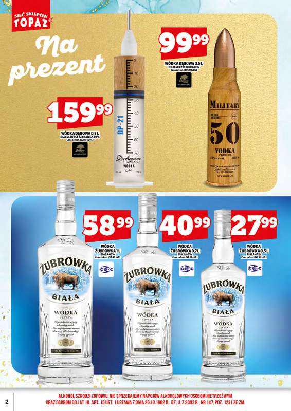 TOPAZ - gazetka promocyjna Ulotka alkoholowa od piątku 18.09 do środy 30.09 - strona 2