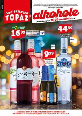 TOPAZ - gazetka promocyjna Ulotka alkoholowa od piątku 18.09 do środy 30.09