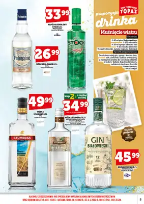 TOPAZ - gazetka promocyjna Ulotka alkoholowa od piątku 18.09 do środy 30.09 - strona 5