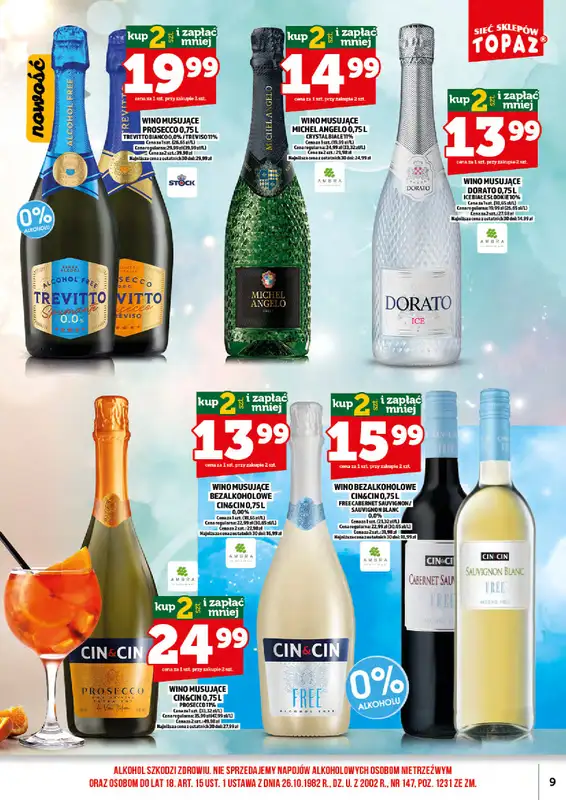 TOPAZ - gazetka promocyjna Ulotka alkoholowa od piątku 18.09 do środy 30.09 - strona 9