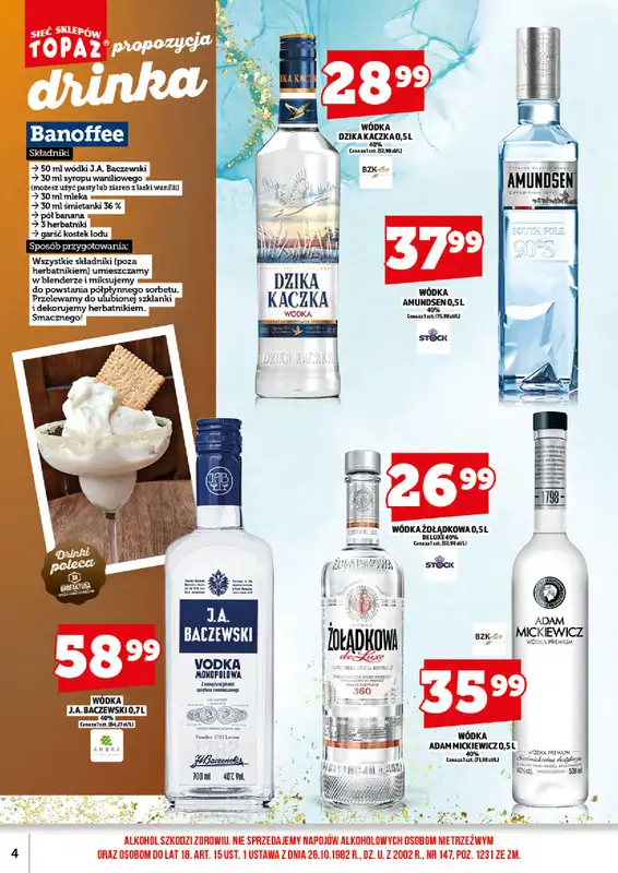TOPAZ - gazetka promocyjna Ulotka alkoholowa od piątku 18.09 do środy 30.09 - strona 4