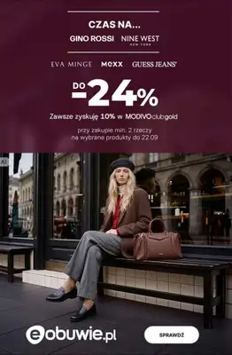 eobuwie.pl - gazetka promocyjna Do -24% wybrane produkty przy zakupie 2 szt. od piątku 18.09 do wtorku 22.09