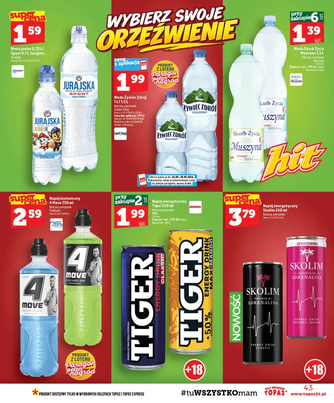 TOPAZ - gazetka promocyjna Gazetka od czwartku 24.09 do środy 30.09 - strona 43