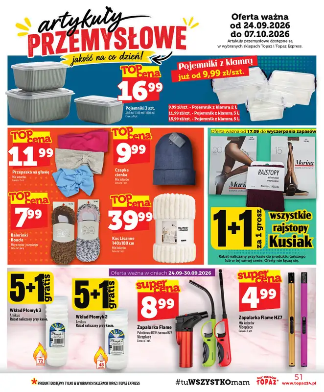 TOPAZ - gazetka promocyjna Gazetka od czwartku 24.09 do środy 30.09 - strona 51