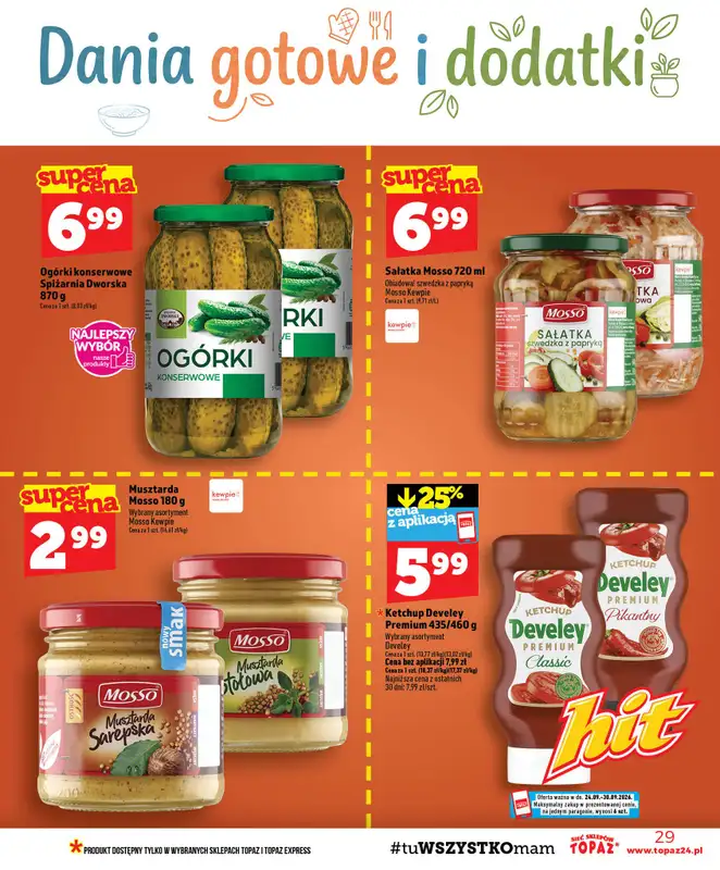 TOPAZ - gazetka promocyjna Gazetka od czwartku 24.09 do środy 30.09 - strona 29